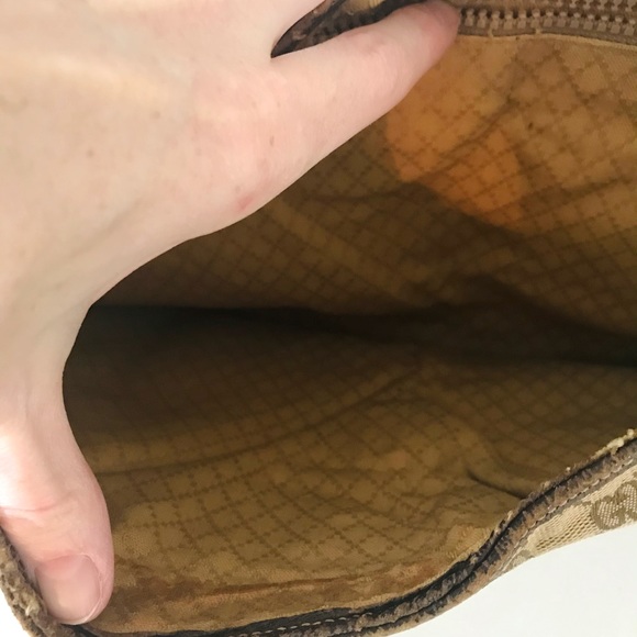 VINTAGE Gucci Hobo Monogram Logo Crescent Handbag - Picture 9 of 15